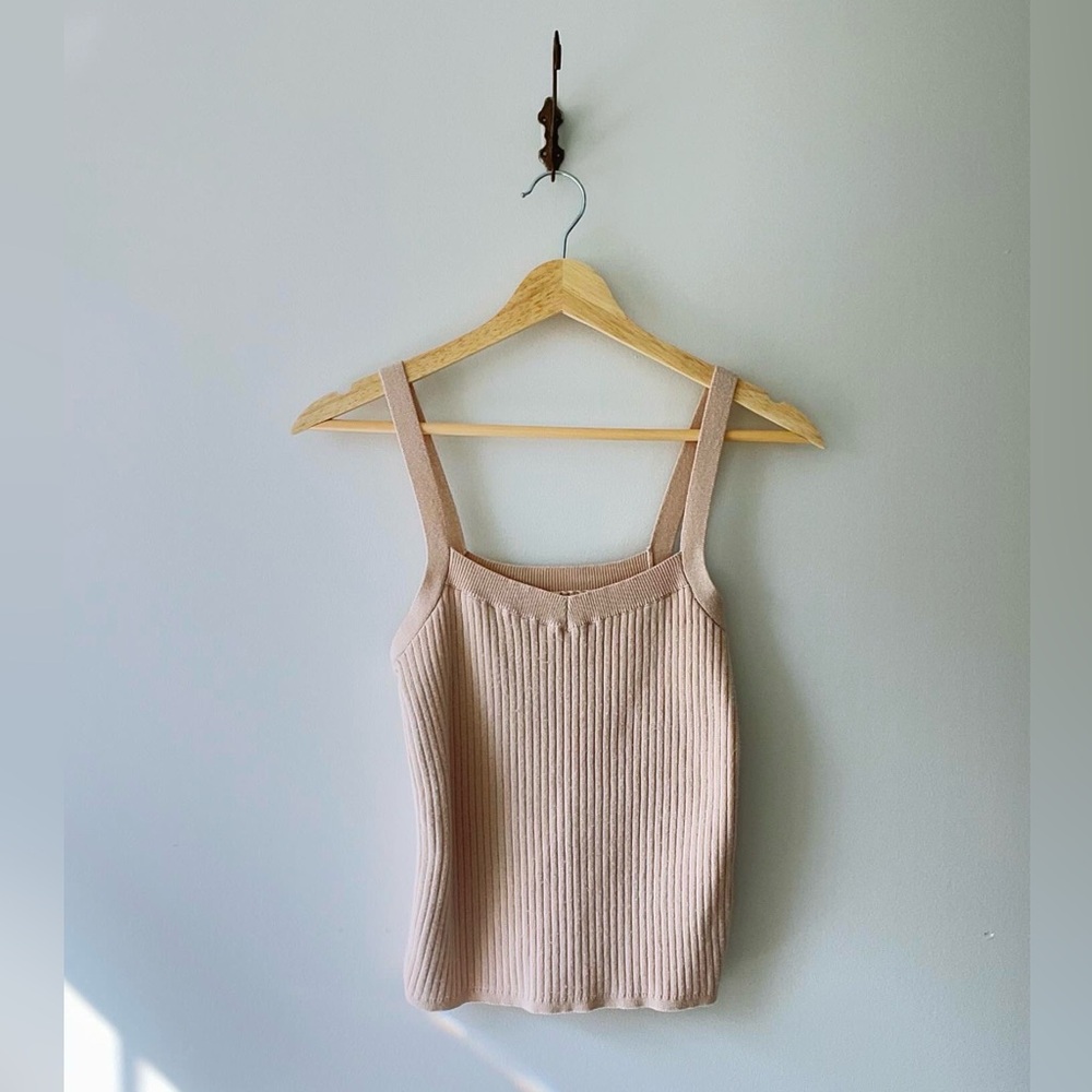 Avec Les Filles Neutral Knit Tank